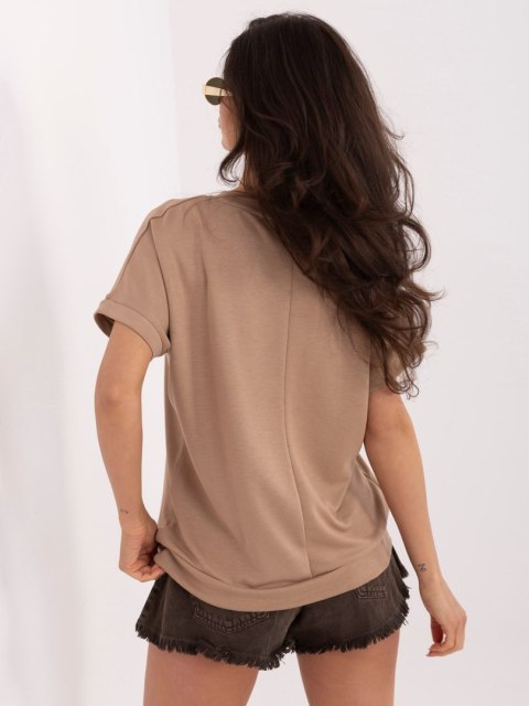 bluzka damska stylowa beżowa outfit codzienny