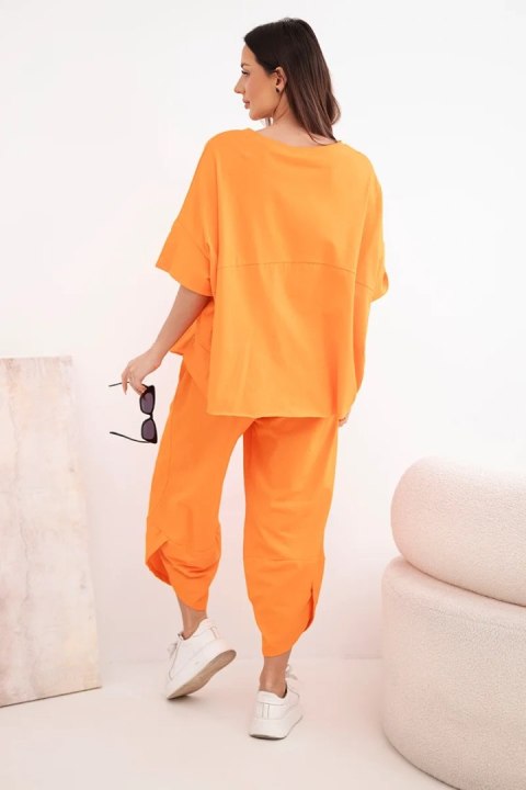 dres damski elegancki pomarańczowy Made in Italy