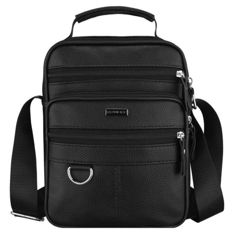 Listonoszka męska wykonana ze skóry naturalnej w czarnym kolorze - Rovicky