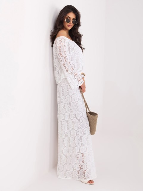 eleganckie spodnie damskie koronkowe szerokie nogawki Italy Moda