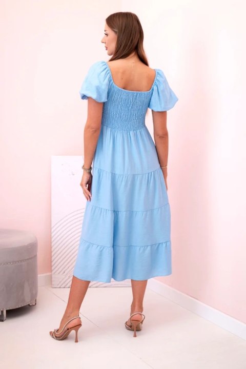 sukienka damska niebieska rozkloszowana fason