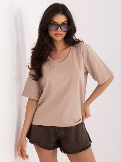T-shirt-RV-BZ-A1268.18-ciemny bezowy