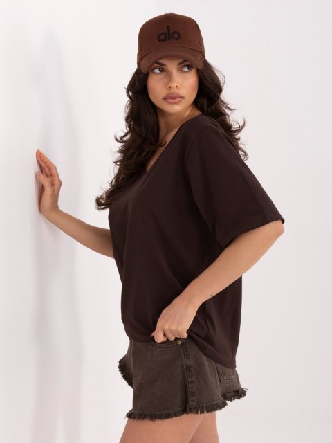 T-shirt-RV-BZ-A1268.18-ciemny brązowy