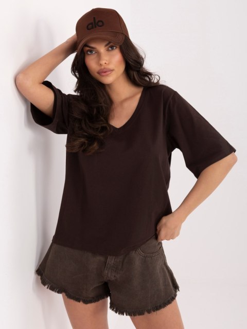 T-shirt-RV-BZ-A1268.18-ciemny brązowy