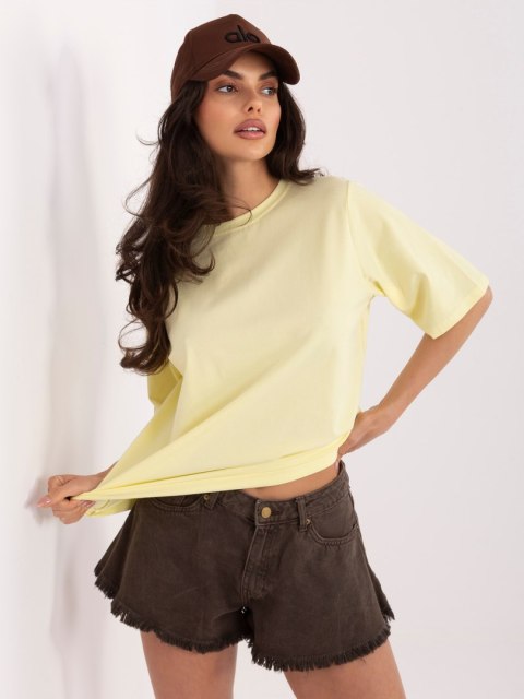 T-shirt- RV-TS-A1089.87-jasny żółty