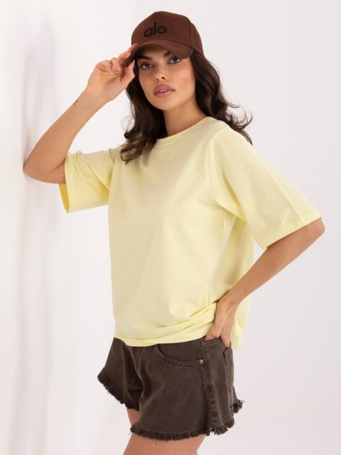 T-shirt- RV-TS-A1089.87-jasny żółty