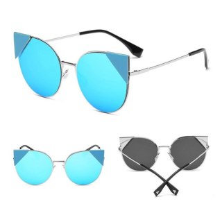 OKULARY LUSTRZANE CAT TRIANGLE - NIEBIESKIE OK85WZ4