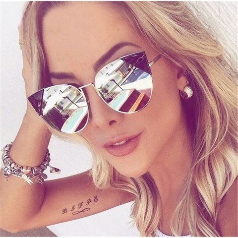 OKULARY LUSTRZANE CAT TRIANGLE - NIEBIESKIE OK85WZ4