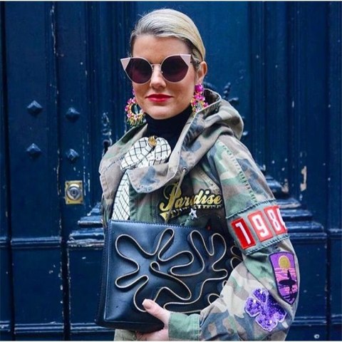 OKULARY LUSTRZANE CAT TRIANGLE - NIEBIESKIE OK85WZ4