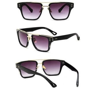 OKULARY UNISEX "ROYAL MAN" - CZARNE OK77