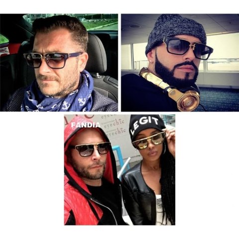 OKULARY UNISEX "ROYAL MAN" - CZARNE OK77