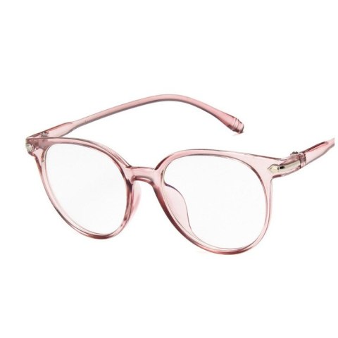 OKULARY plastikowe "ZERÓWKI" transparentne OK202R róż