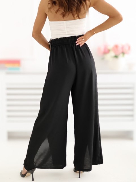 eleganckie spodnie damskie szerokie nogawki