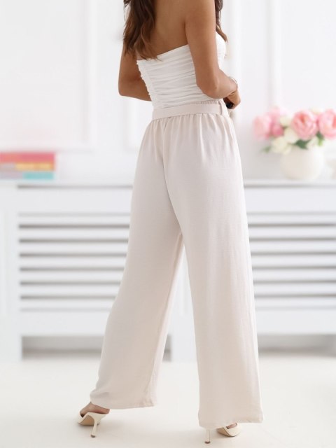 spodnie wide leg jasne casual outfit