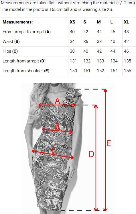404-13 Elegancka długa sukienka z kopertowym dekoltem i rozcięciem - czarna - S