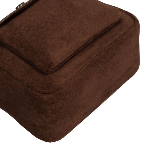 Brązowa listonoszka damska mała torebka na ramię lub do ręki modna ze skóry ekologicznej - Peterson