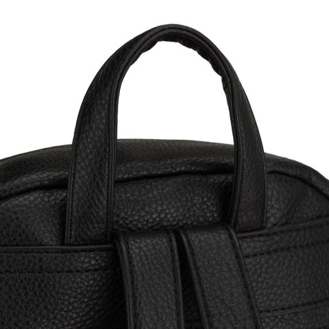 Czarny plecak damski duży mieści A4 zamykany na suwak miejski do pracy na uczelnię skóra ekologiczna - Peterson