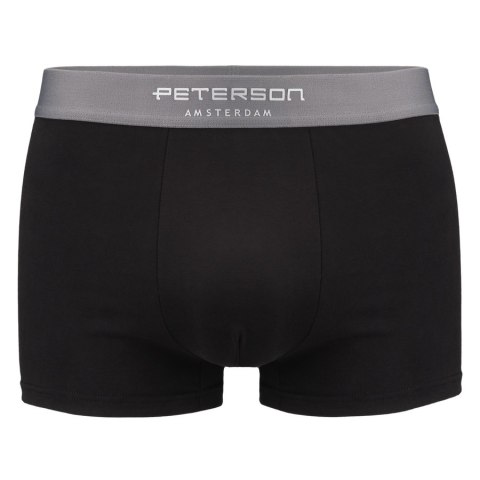 Bokserki męskie L zestaw 3 pary bawełniane majtki czarne - szare Peterson