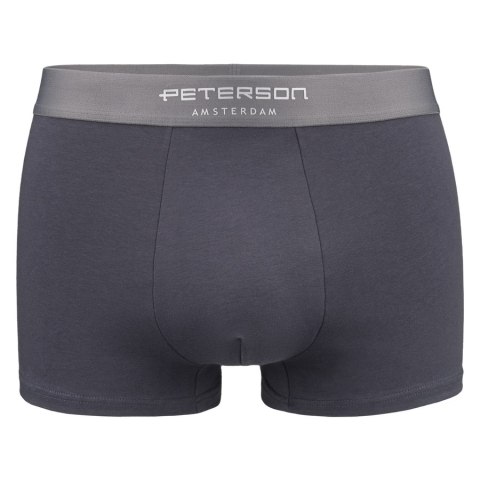 Bokserki męskie L zestaw 3 pary bawełniane majtki czarne - szare Peterson