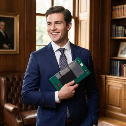 Bokserki męskie L zestaw 3 pary bawełniane majtki czarne - szare Peterson