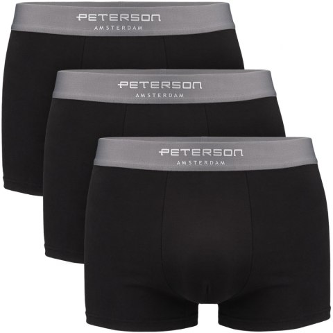  Bokserki męskie M majtki bawełniane czarne zestaw 3 pary - Peterson