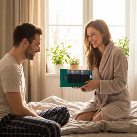  Bokserki męskie M majtki bawełniane czarne zestaw 3 pary - Peterson