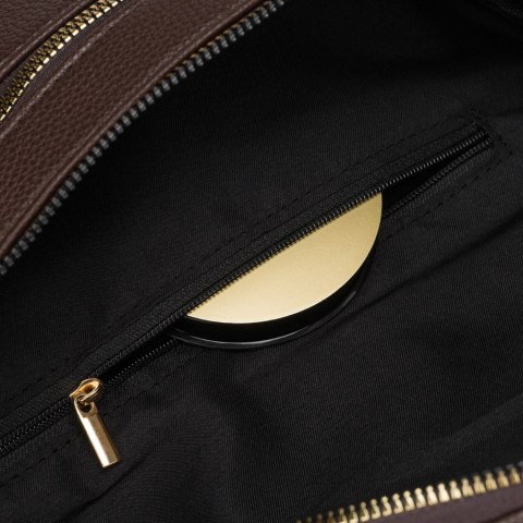 Brązowa saszetka damska na ramię skóra ekologiczna nerka mała listonoszka - Peterson