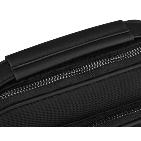 Czarna listonoszka męska mała saszetka na ramię - Peterson