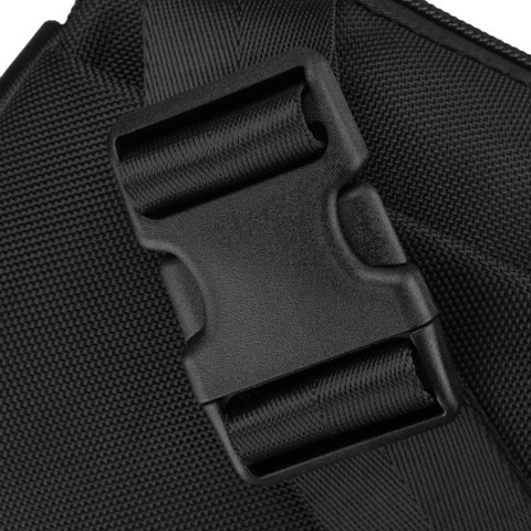 Czarna saszetka męska na ramię mała listonoszka miejska na suwak nerka crossbody lekka - Peterson