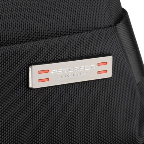 Czarna saszetka męska na ramię mała listonoszka miejska na suwak nerka crossbody lekka - Peterson