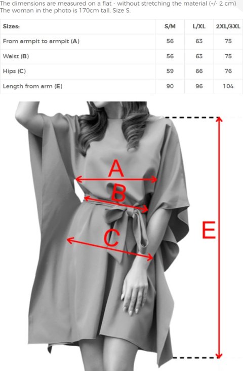 287-20 SOFIA Sukienka motyl z wiązaniem w pasie - palmowe LIŚCIE - 2XL/3XL