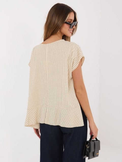 bluzka damska beżowa casual wygodna na co dzień