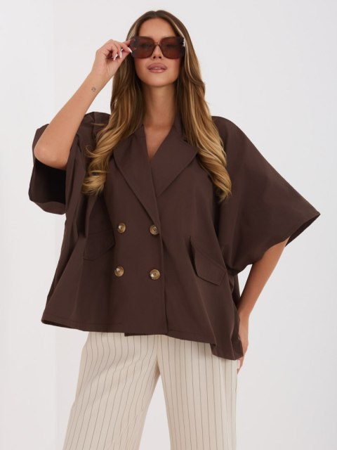 Płaszcz-IT-KR-FL10153KSM.86-brązowy