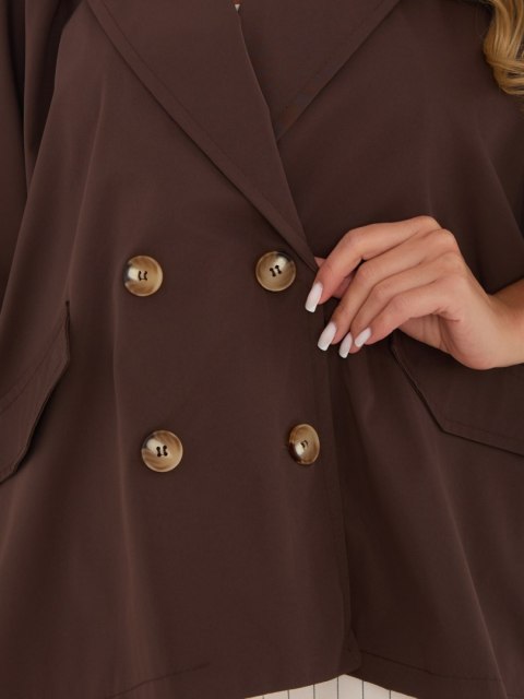 Płaszcz-IT-KR-FL10153KSM.86-brązowy