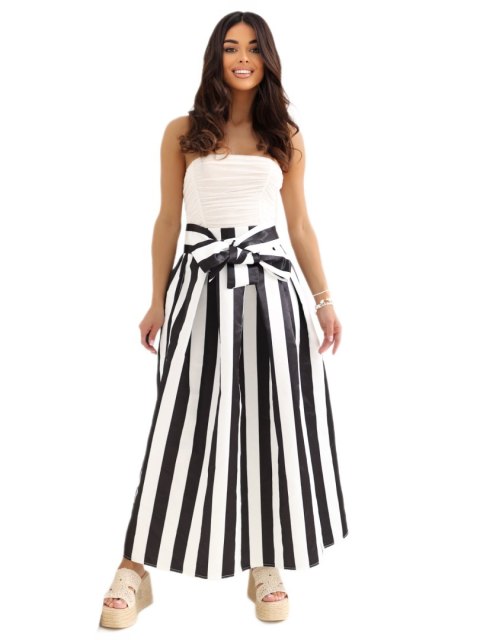 spódnica midi damska elegancka paski casual