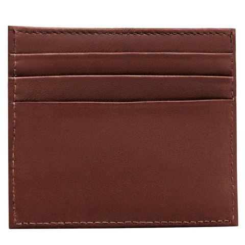Brązowe, eleganckie etui na karty ze skóry naturalnej