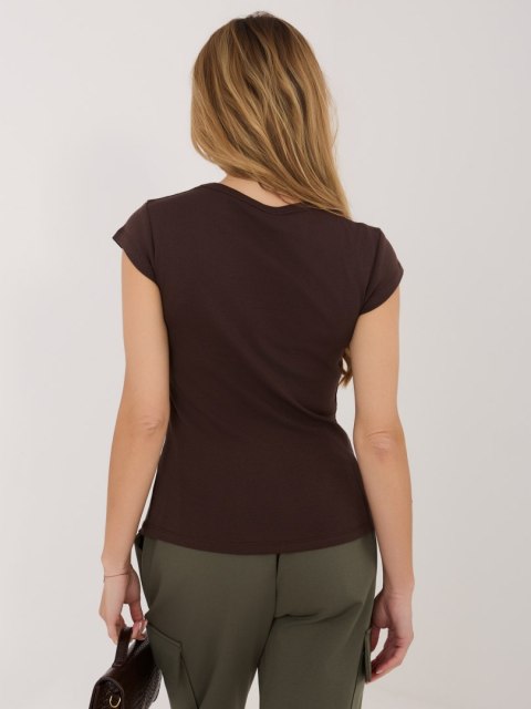 T-shirt-RV-TS-A1360.02P-ciemny brązowy