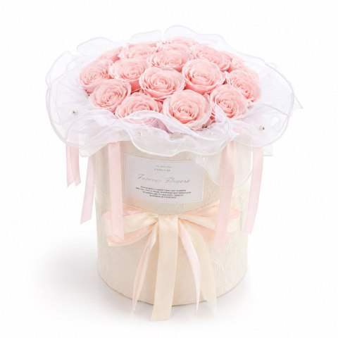 Flower Box LED z 32 zapachowymi różami mydlanymi w eleganckim pudełku