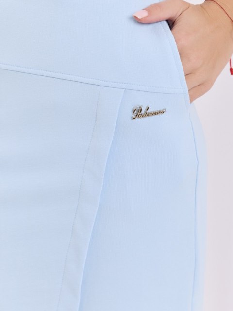 Jasnoniebieska bawełniana spódnica midi damska casual