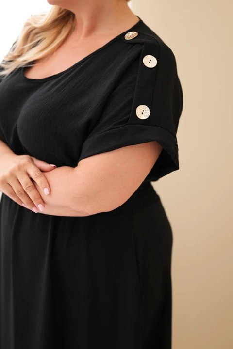 Długa sukienka maxi Plus Size w kolorze czarnym