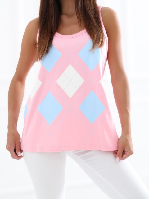 Casualowy różowy tank top damski do codziennych stylizacji