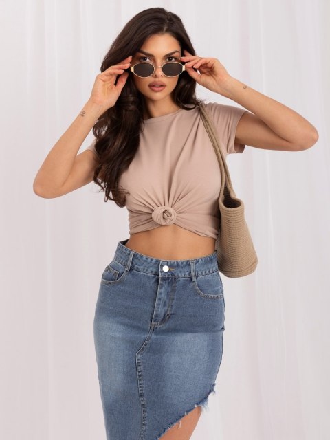 T-shirt RV-TS-4623.71 camelowy M