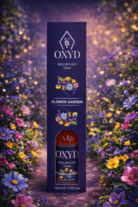 Zapach do domu z patyczkami Classic Flower Garden o świeżym aromacie