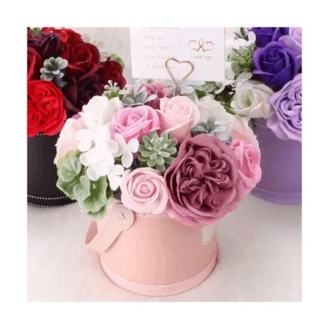 Róże mydlane flower box prezent na urodziny