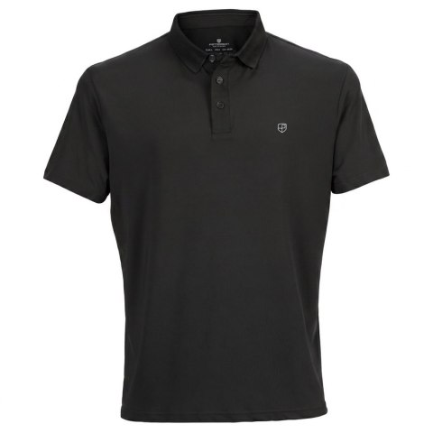 Czarna, męska koszulka polo regular fit w rozmiarach od M do XL - Peterson