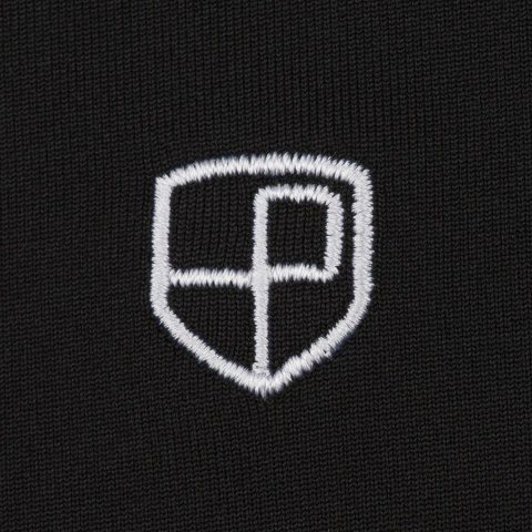 Czarna, męska koszulka polo regular fit w rozmiarach od M do XL - Peterson