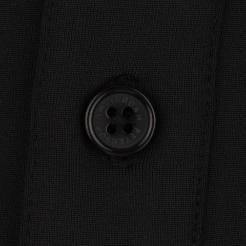 Czarna, męska koszulka polo regular fit w rozmiarach od M do XL - Peterson