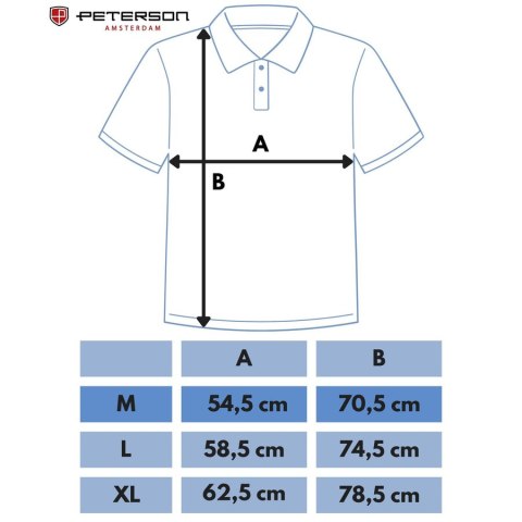 Czarna, męska koszulka polo regular fit w rozmiarach od M do XL - Peterson