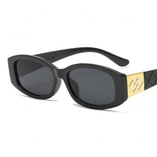 Okulary przeciwsłoneczne Elegant Black OK378 UV400 czarne damskie