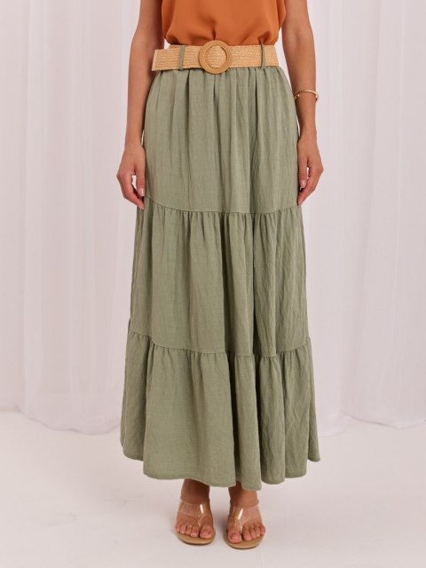 Letnia spódnica maxi ITALY MODA w kolorze khaki